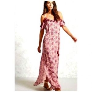 Forever 21 Pink and Purple Print Maxi Dress